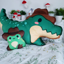 Load image into Gallery viewer, Cowboy Crocodile Pillow