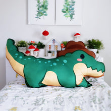 Load image into Gallery viewer, Cowboy Crocodile Pillow
