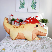 Load image into Gallery viewer, Mushroom Crocodile Pillow