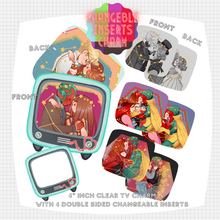 Load image into Gallery viewer, Wanda/Vision Changeable Insert Charm &amp; Acrylic Stand
