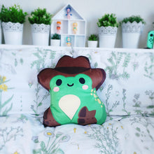 Load image into Gallery viewer, Cowboy Froggy Pillow
