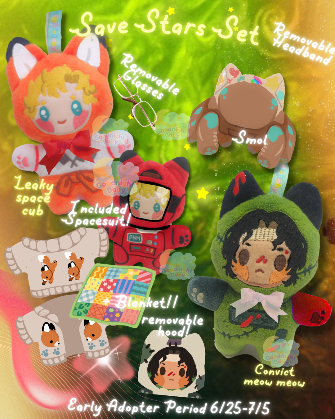 Save Stars Goodnight Baby Plush Keychain Collection SERIES 9