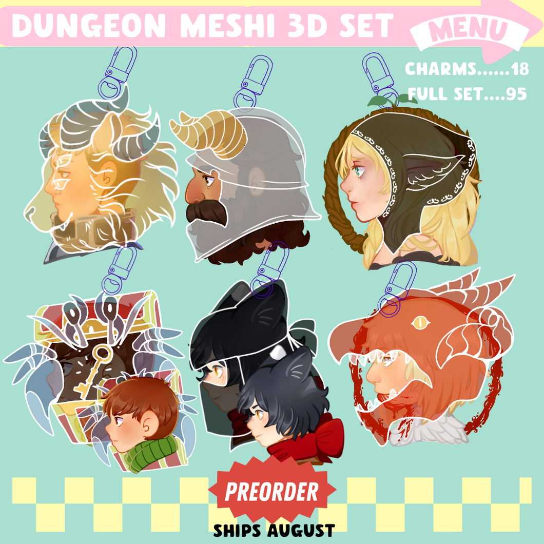 Dungeon Meshi 3D Charm Set [PREORDER SHIPS END OF AUGUST]