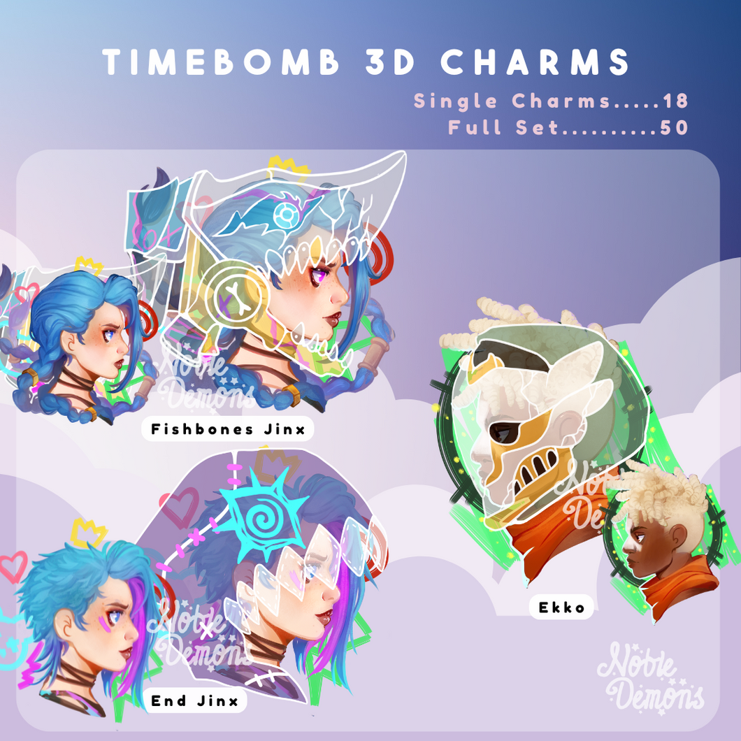 Timebomb 3D charms