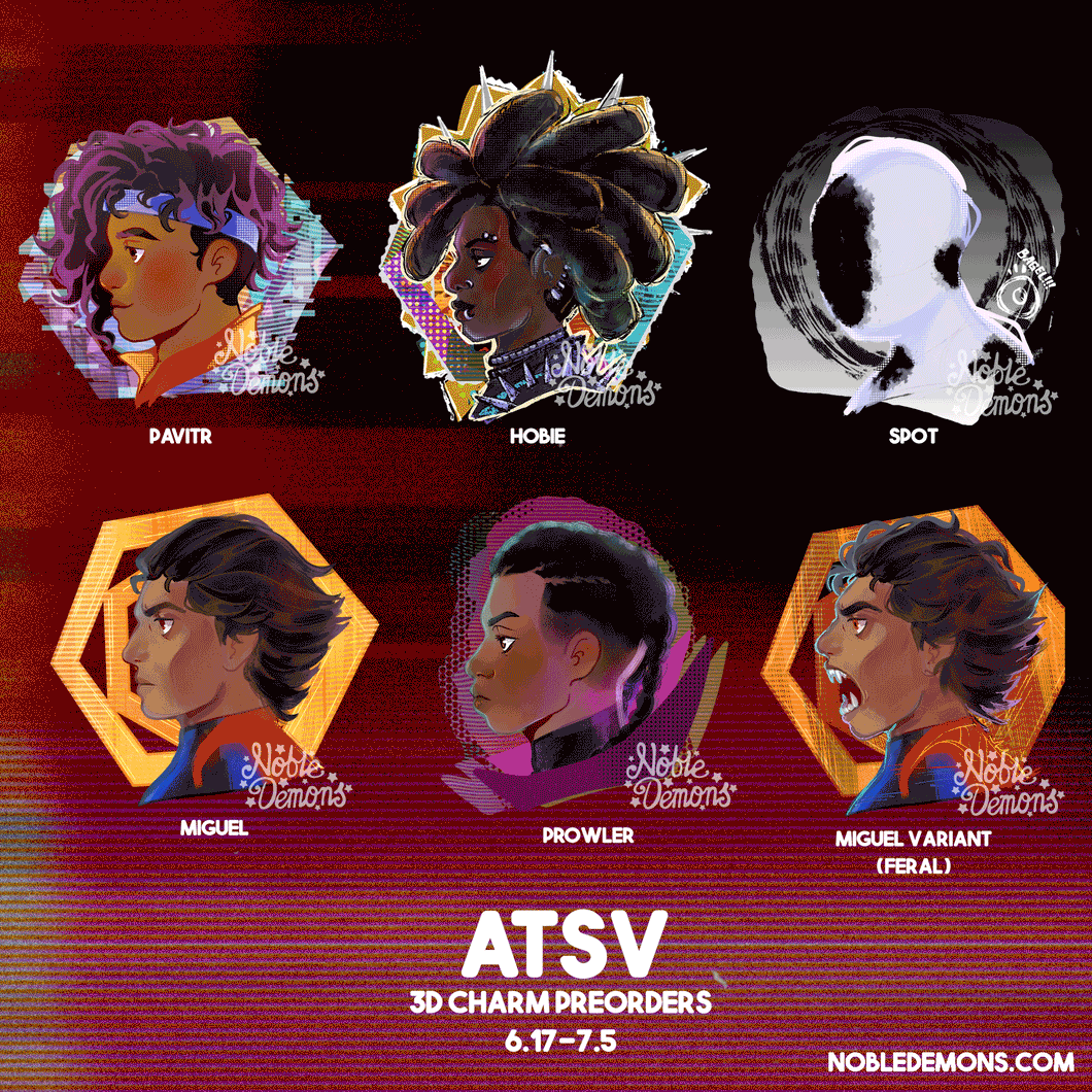 ATSV Spiderverse 3D charms