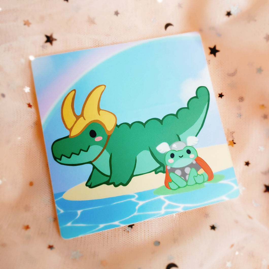 Croki & Throg Vacation Sticker