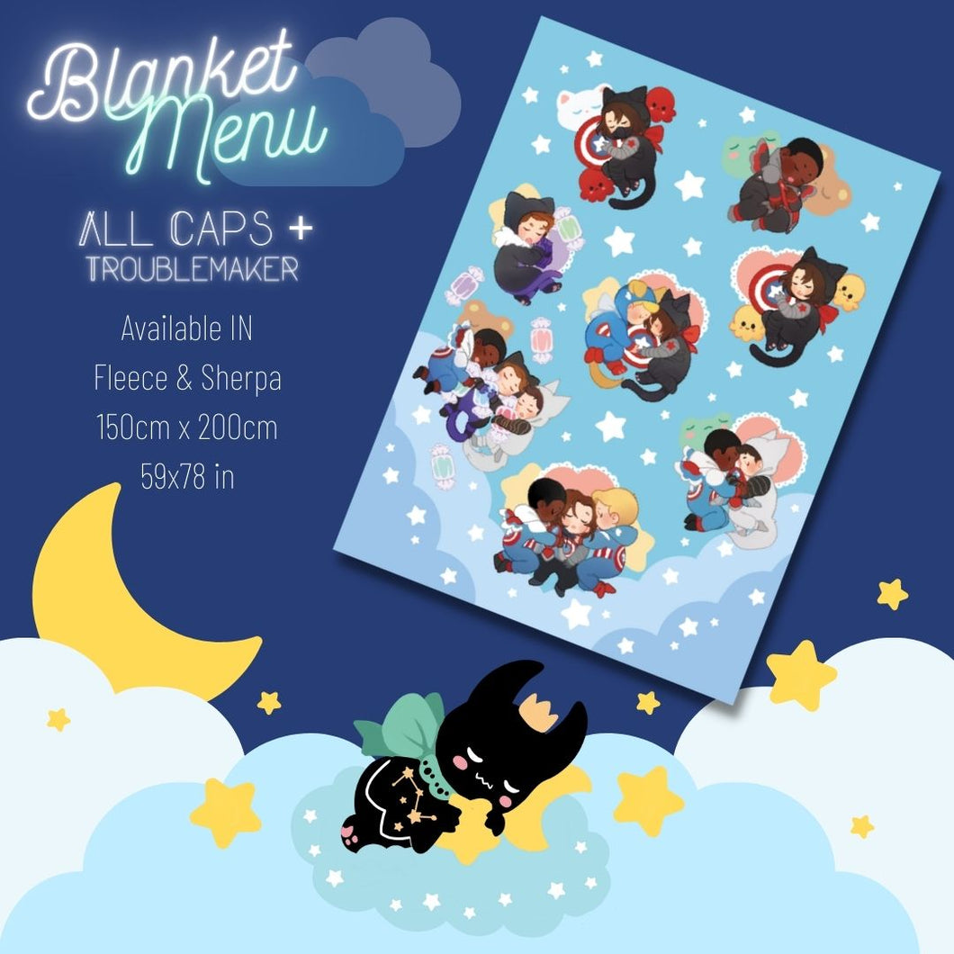 All Caps + Troublemaker Babies Blanket