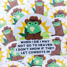 Load image into Gallery viewer, Cowboy Frog Sticker
