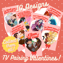 Load image into Gallery viewer, Valentine Postcards (TV Pairings)
